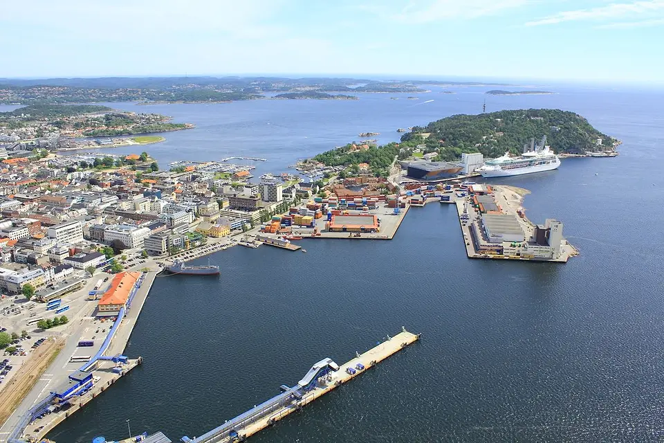 The harbour from above